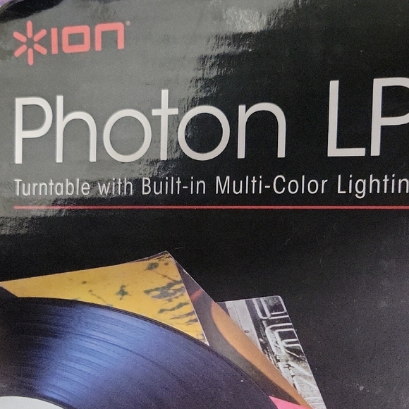 LP Turntable with Colorful LED Display - Picture 2 of 4